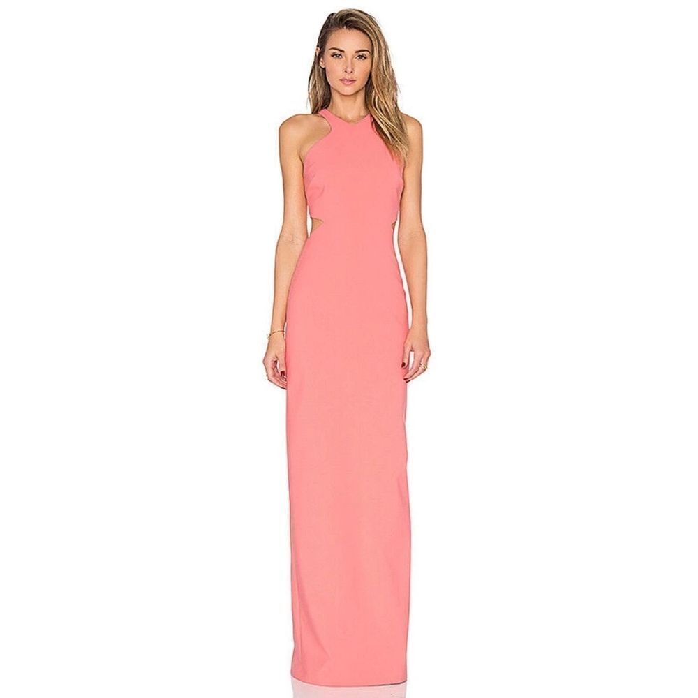 🐢Elizabeth & James Giulia Cutout Stretch-Piqué Maxinl Dress Size 6 Runway Ready